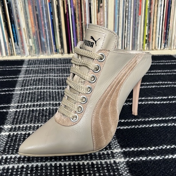 Fenty x Puma by Rihanna Leather Mules in Nude & Neutral Combination Size US 6 - Picture 6 of 15